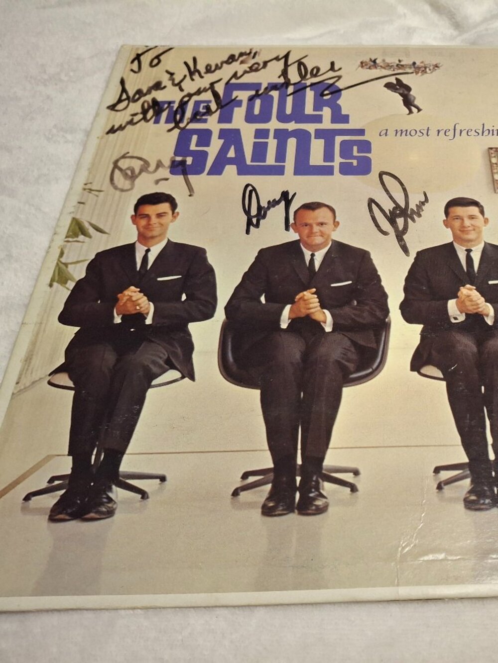 Autographed The Four Saints LP, Signed By All Band Members